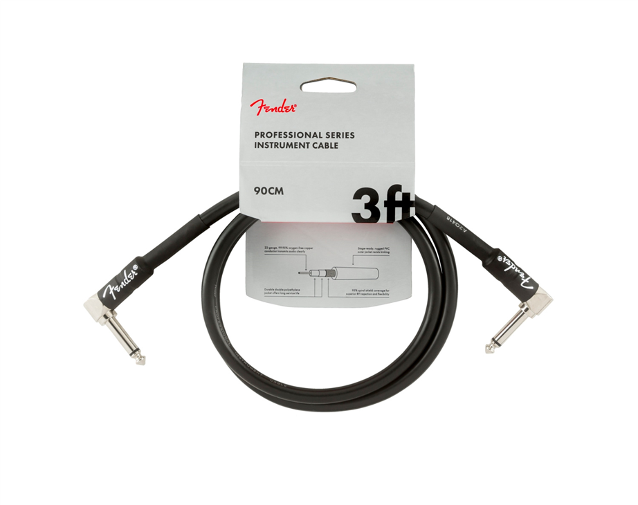 Fender Professional Series Black 90Cm Instrument Cable