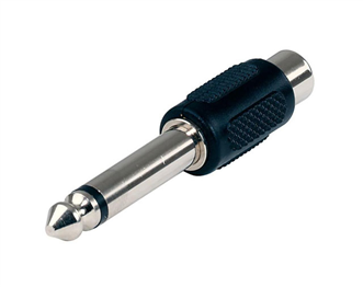 Conector Alpha Audio Jack 6.3 Mm Hembra A RCA - Para Conexiones De Audio