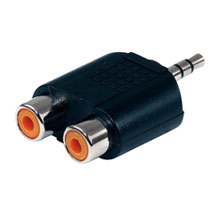 Alpha Audio 191618 Jack3.5ST/2xRcaF Adapter Plug