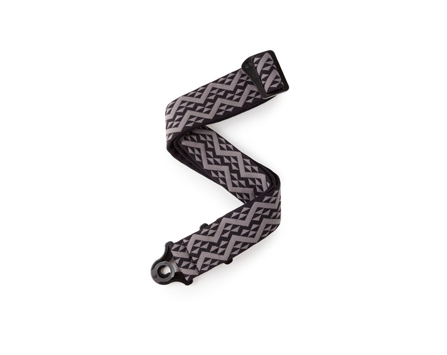 D'Addario 50BAL03 Auto Lock Geometric Black Guitar Strap