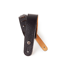 D'Addario 20GL00 Black Slim Garment Leather guitar strap