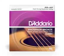 D'Addario EJ38H High Strung/Nashville Tuning Acoustic Guitar String Set 010-027