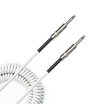 D'Addario PW-CDG-30WH White 9,10m Coiled Instrument Cable