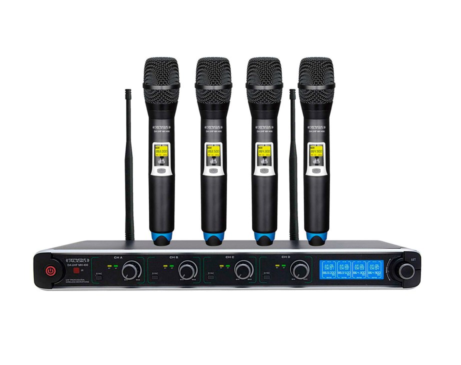 Definitive Audio DA UHF MH 400 pack 4 mic Handheld Wireless Microphone