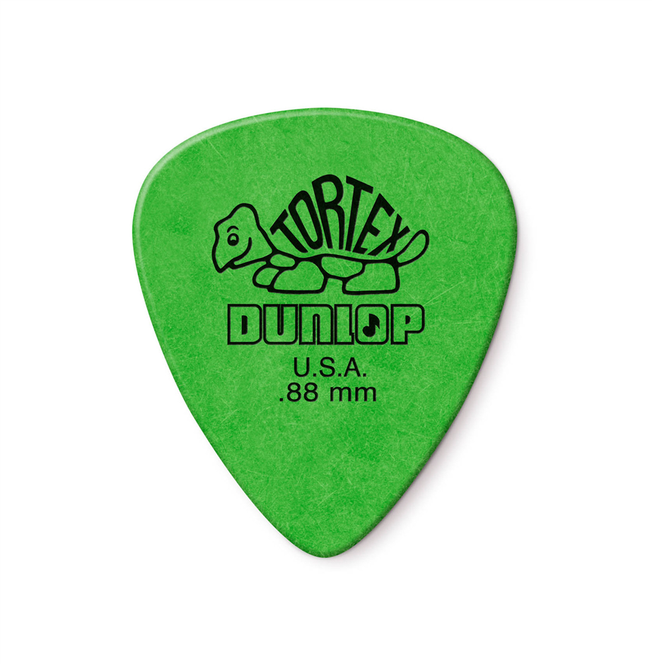 Jim Dunlop Tortex Green Standard Pick 0.88mm 72-Un