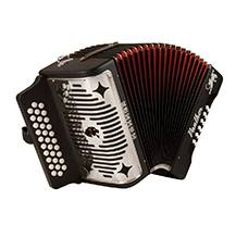 Hohner Panther II Black GCF Diatonic Accordion