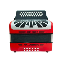 Hohner El Rey Del Vallenato Red 3rd Voice FBbEb Diatonic Accordion