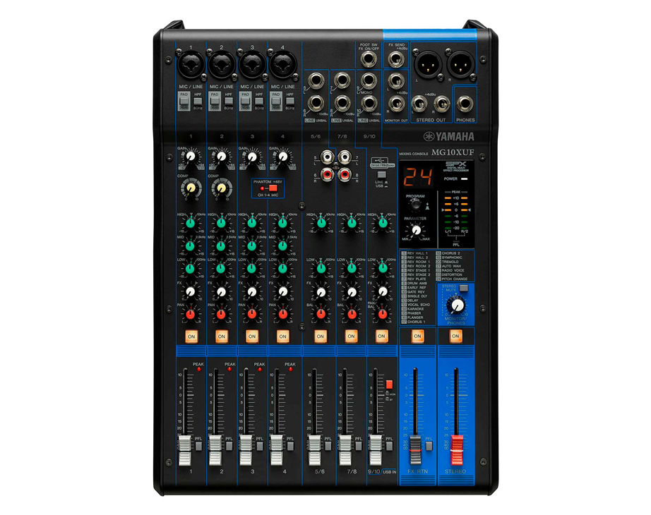 Mesa Mistura c/ Efeitos Yamaha MG10XUF