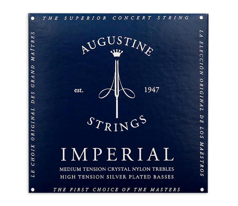 Augustine Imperial Blue Hard/Medium Tension Classical Guitar String Set