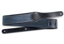 Taylor Blue Denim Navy Leather Edges 2.5" Guitar Strap