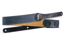Taylor Blue Denim Navy Leather Edges 2" Guitar Strap