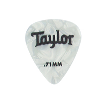 Palheta Taylor Celluloid 351 White Pearl 0.71mm 72 UN