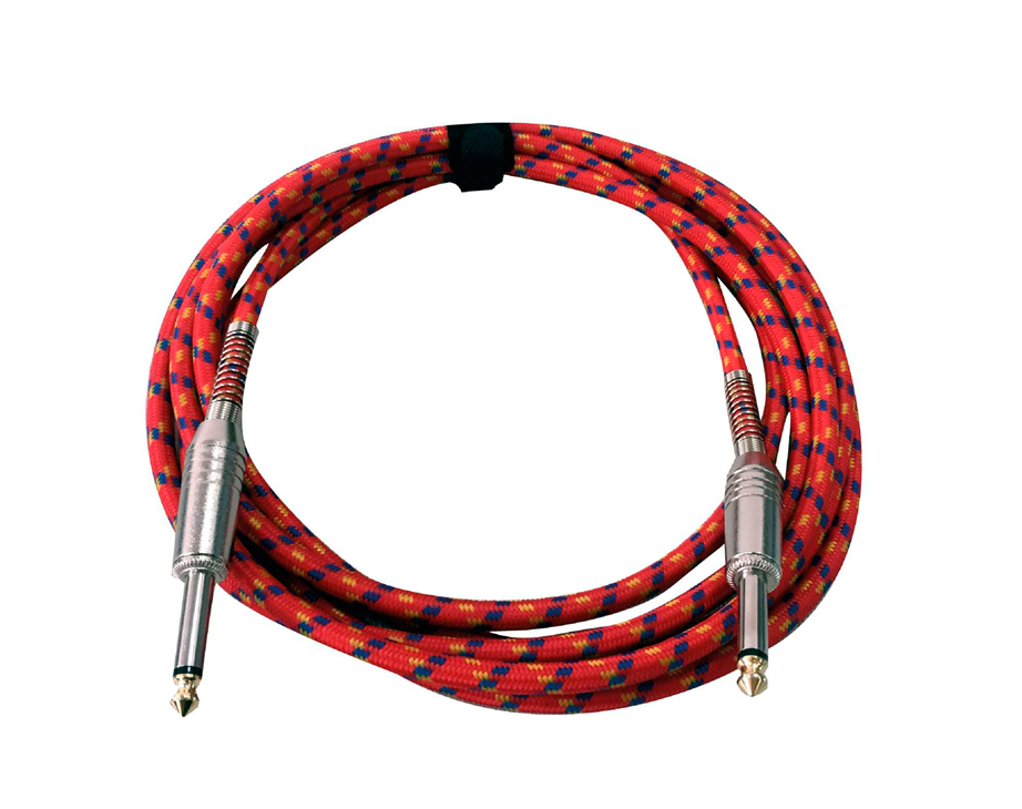 PowerAcoustics CAB2209 Red 6 mt Jack/Jack Instrument Cable