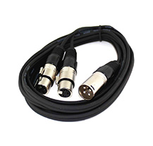 PowerAcoustics CAB2137 50cm 1xXlrM/2xXlrF Audio Cable