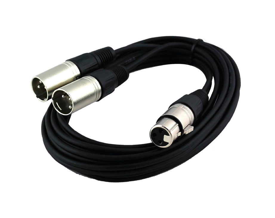 PowerAcoustics CAB2138 1xXLRF/2xXlrM 50cm Audio Cable
