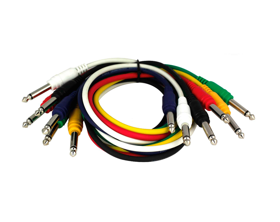 PowerAcoustics CAB2051 Jack/Jack 60cm Multi-color 6 uni Cables
