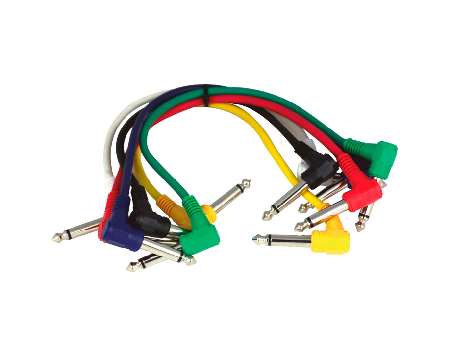 PowerAcoustics CAB2053 Multi-color 30cm 6 uni Jack/Jack Cables