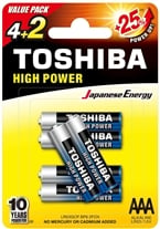 Toshiba LR03GCP BP-6 2F AAA 6 UN Battery
