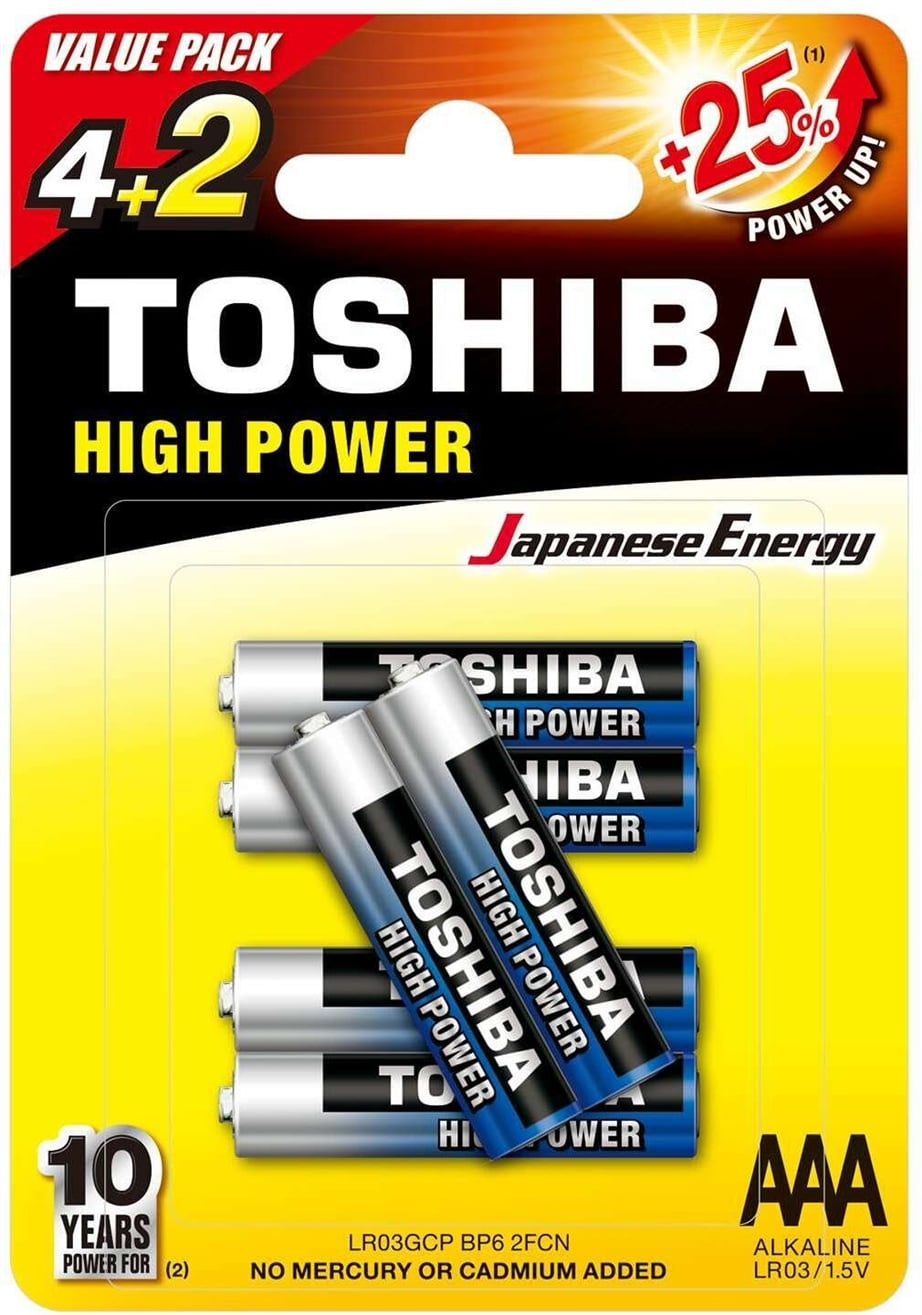 Toshiba LR03GCP BP-6 2F AAA 6 UN Battery