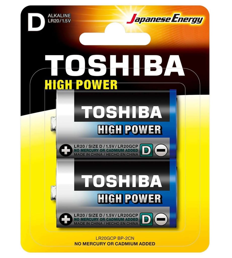 Toshiba LR20GCP BP-2 LR20 Size D Battery