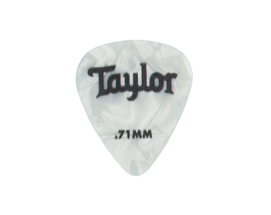Taylor Celluloid 351 White Pearl 0.71mm 6 UN Picks