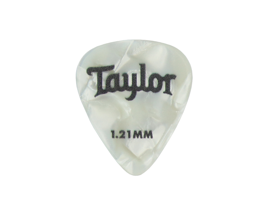 Taylor Celluloid 351 White Pearl 1.21mm 6 UN Picks