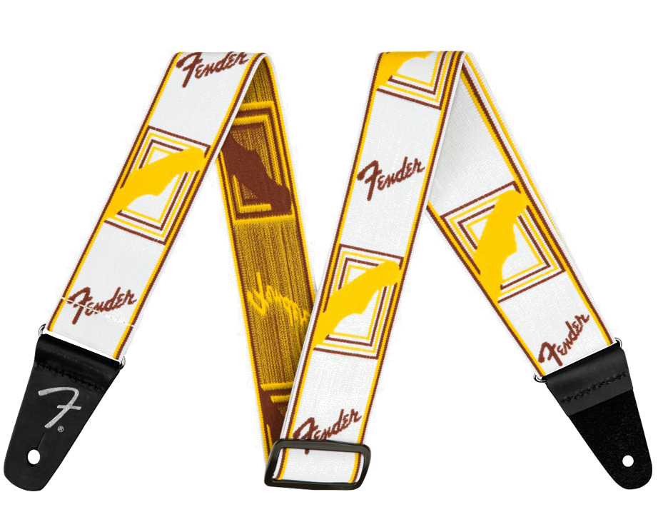 Fender Weighless Monogram White Guitar Strap
