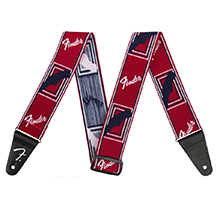 Fender Weighless Monogram Red Guitar Strap