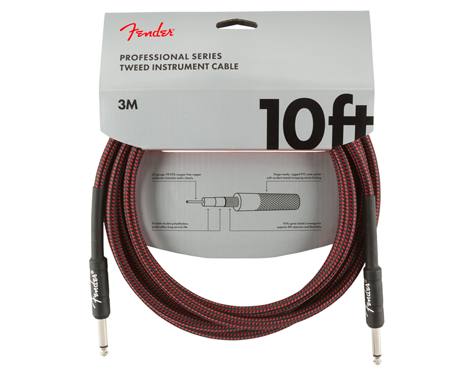 Fender Professional Series Red Tweed 3mt Instrument Cable