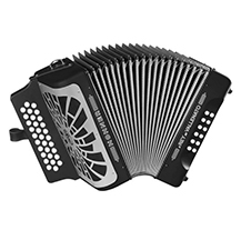 Hohner El Rey Del Vallenato Black FBBEB Diatonic Accordion
