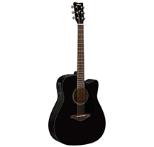 Yamaha FGX800C Black Acoustic Electric Guitar