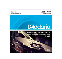 D'Addario EJ69 Loop End 009-020 Banjo Strings