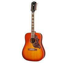 Epiphone Hummingbird Aged Cherry Sunburst Gloss 12 Cordas Inspired by Gibson