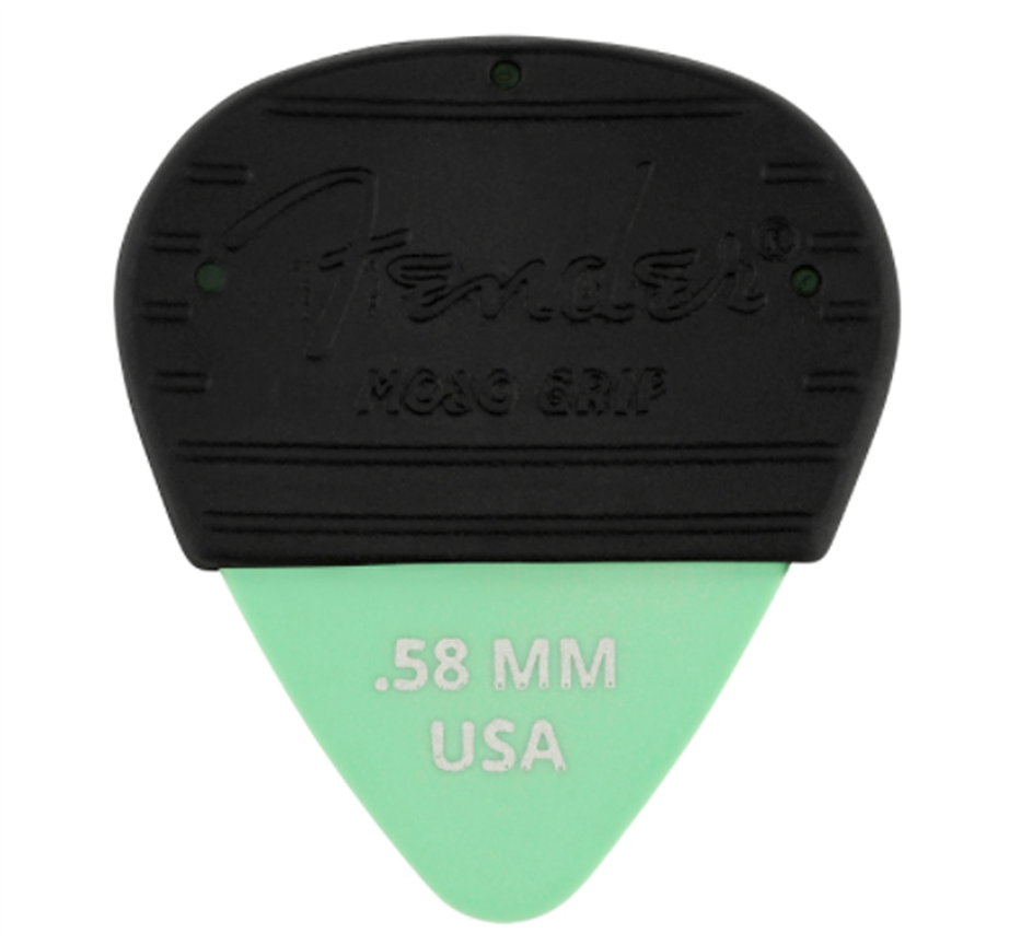 Fender 351 Mojo Grip Picks Dura-Tone Delrin Surf Green 0,58mm