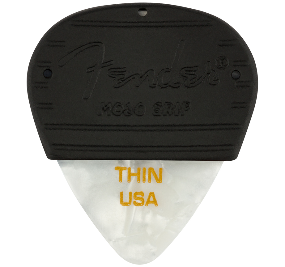 Fender 351 Mojo Grip Picks Celluloid White Moto Thin Picks