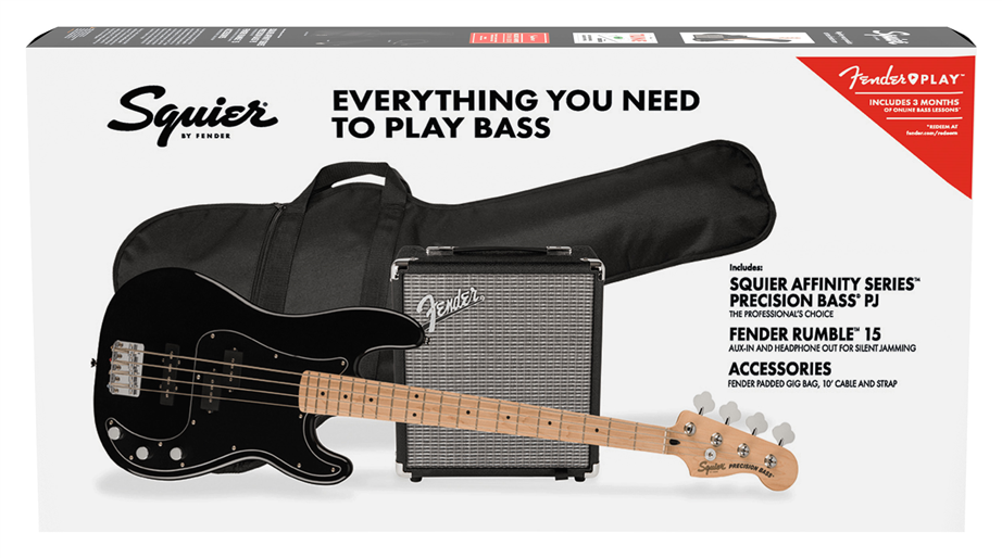 Fender Squier Affinity Precision Bass PJ Bass Set Black