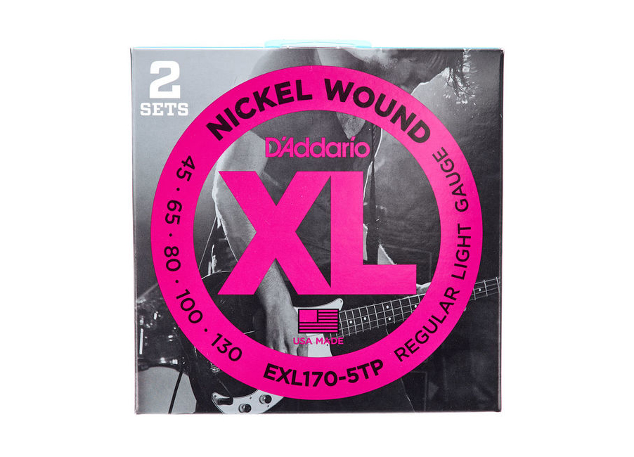 Daddario EXL1705TP 5-String 045-130 2 Pack Bass Guitar Strings