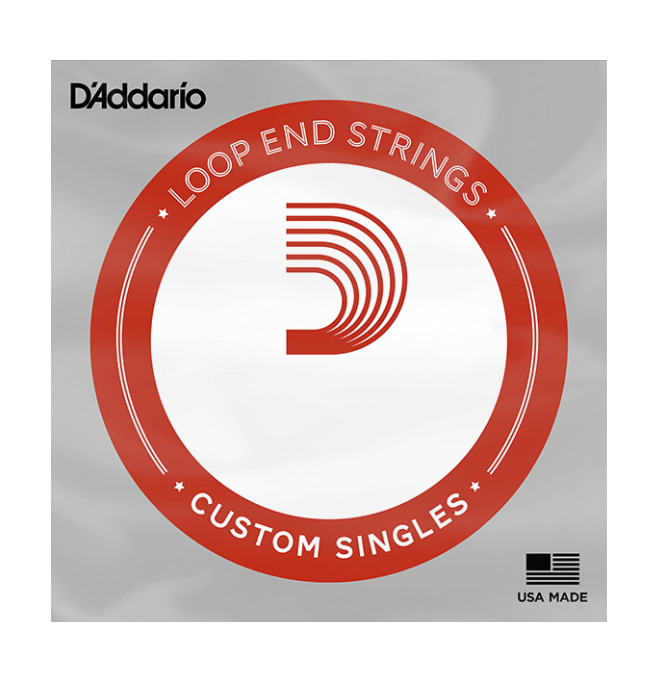 Corda individual com laco 026 D'Addario LE026W Single Nickel Wound Loop End