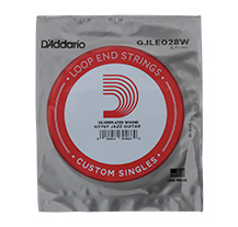 D'Addario GJLE028W Silver Wound Loop End single Gipsy Jazz guitar string