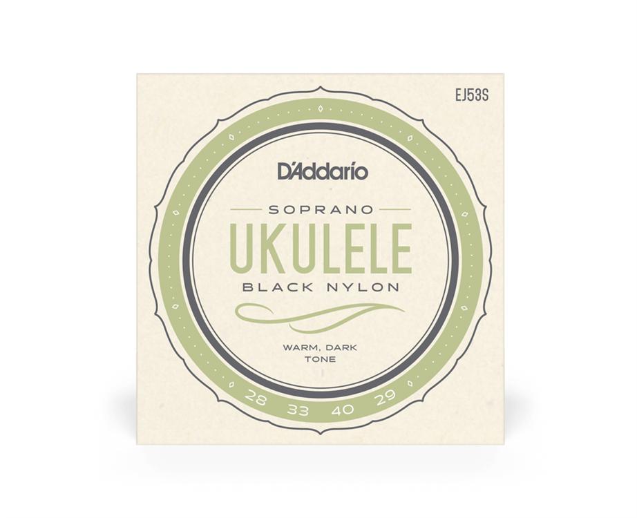 Daddario EJ53S Soprano Black Nylon Ukulele Strings