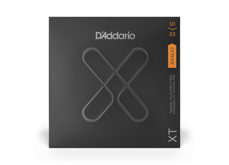 Jogo cordas banjo Daddario XTJ1023 Aço niquelado Coated 010-023