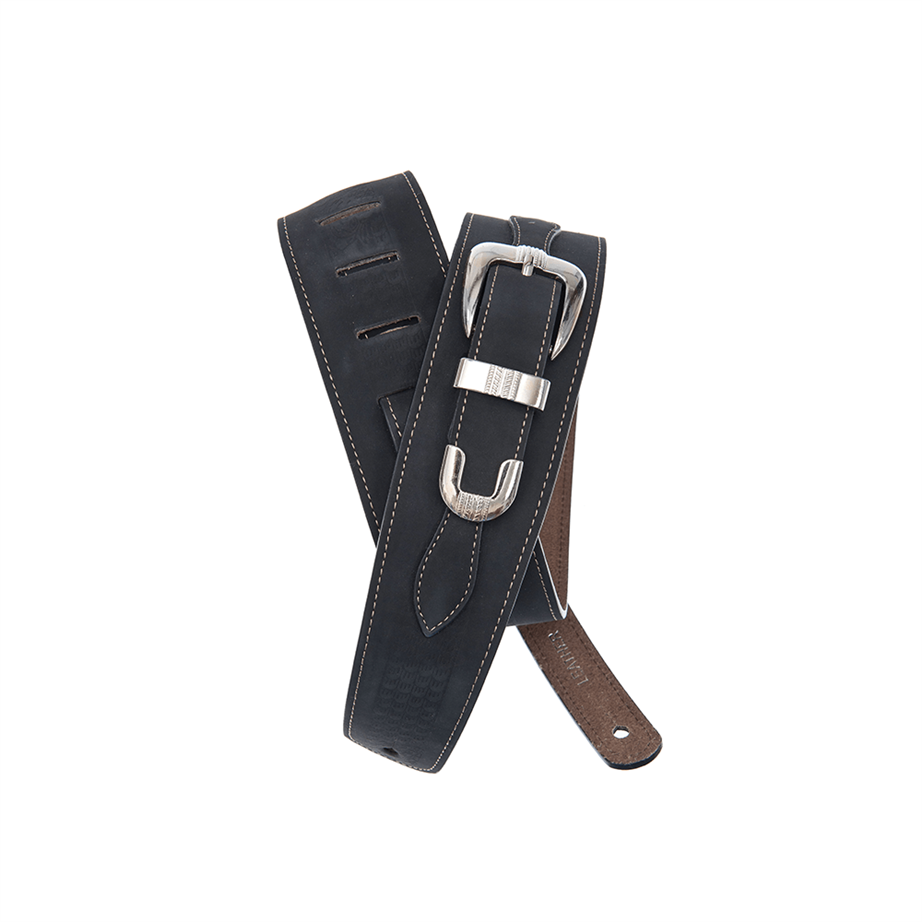 D'Addario 25LLB00 Deluxe Leather Guitar Strap