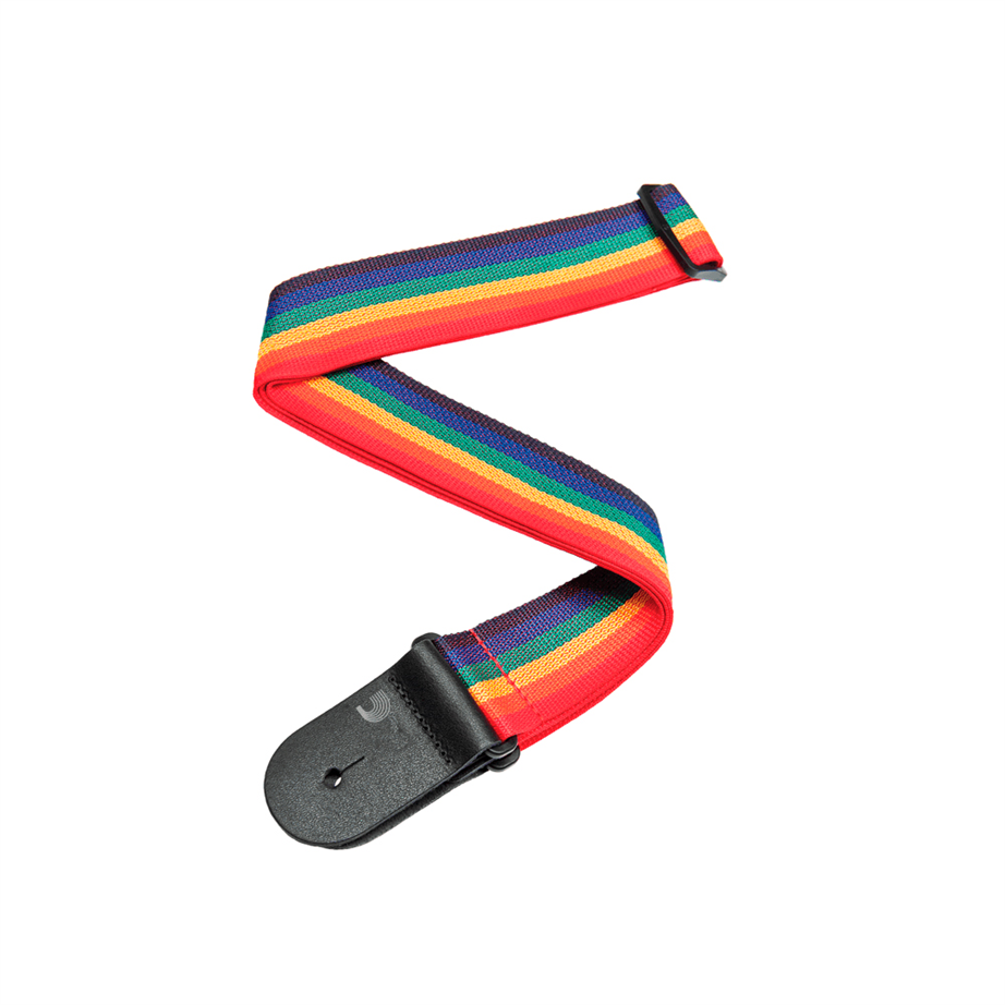 D'Addario PWS111 Poly Pro Rainbow Guitar Strap