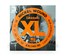 Daddario EXL140-3D 010-052 3 Sets Electric Guitar String Pack