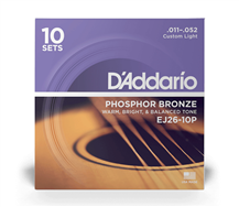 Daddario EJ26-10P 011-052 Acoustic Guitar String Set