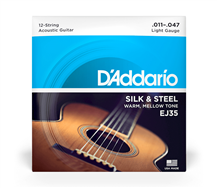 Daddario EJ35 Silk & Steel 12 strings Acoustic Guitar String Set 011-047