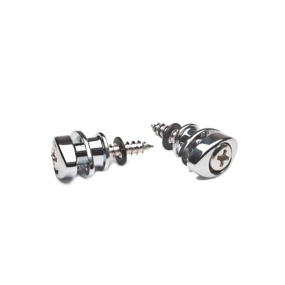 D'Addario PWREP202 Chrome Elliptical End Pins Strap Guitar Pin
