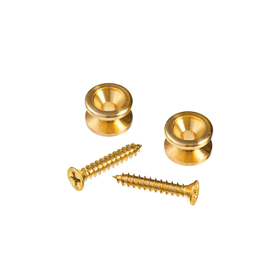 D'Addario PWEP302 Golden Brass End Pin strap guitar pin