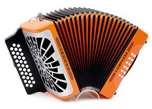 Hohner Compadre Diatonic Accordion 2 Voices (G-C-F) Orange