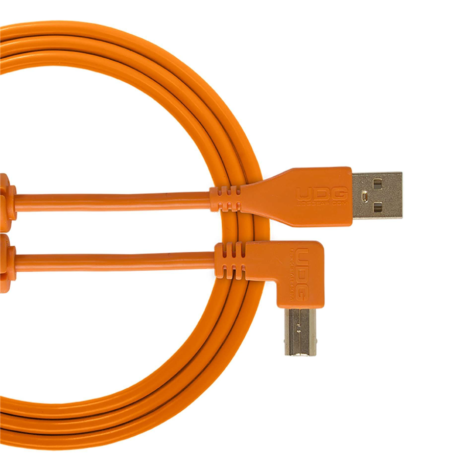 UDG U95006 2.0 A-B Orange 3mt Angle Plug USB Cable